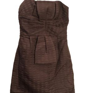 Max & Cleo strapless cocktail brown dress